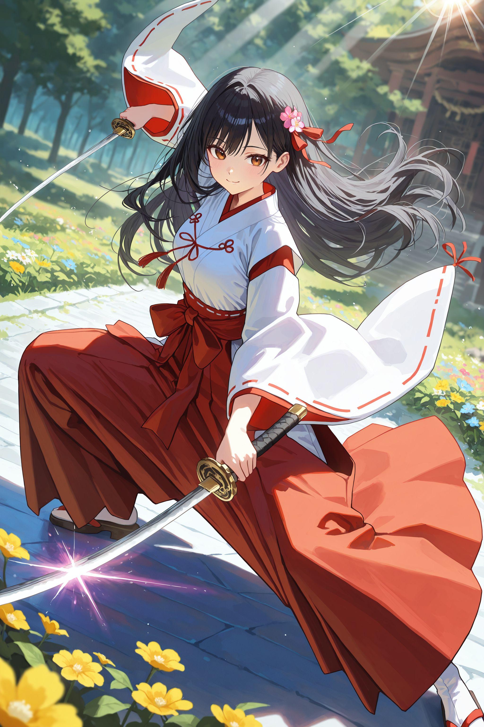 異世界神社の巫女さん（神楽さん） | の人気AIイラスト・グラビア