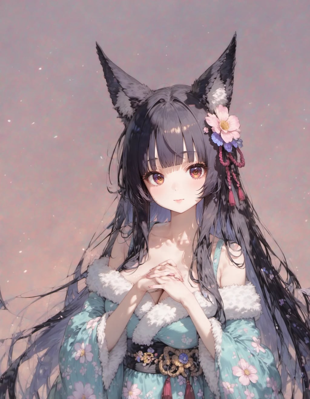 Foxy Bloom in the Soft Snow