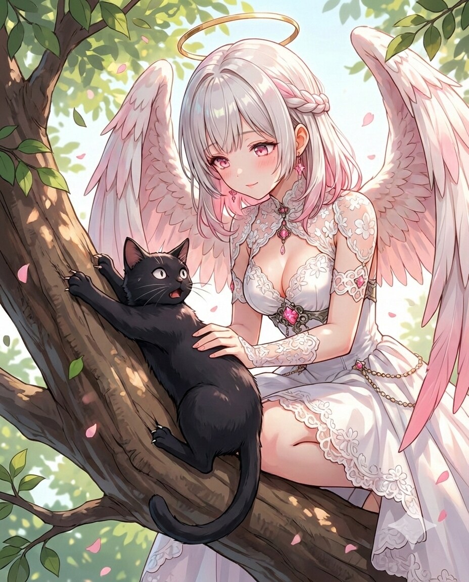 天使の使い魔になった黒猫