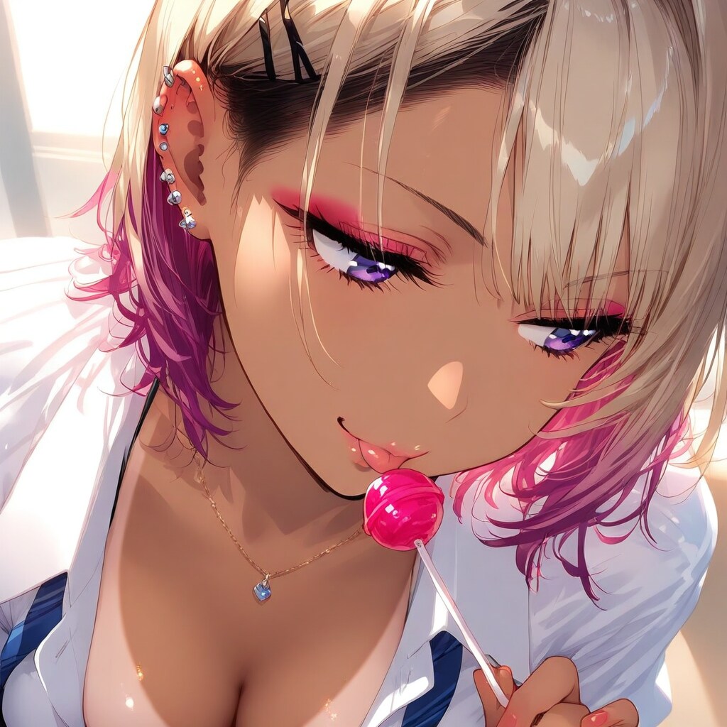 キャンディーを食べるギャルさん1