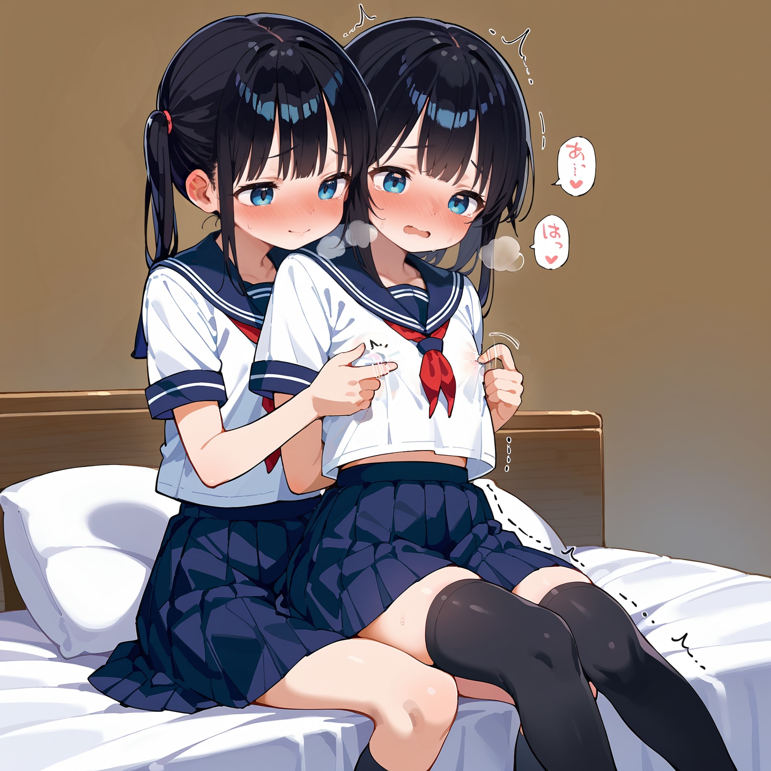 セーラー服ごしに乳首カリカリするやつ