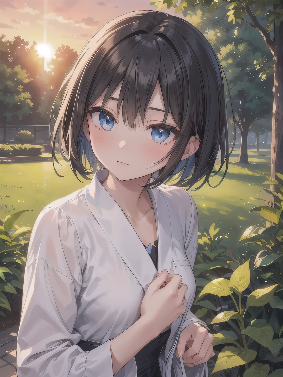 黒髪ボブで洋装の少女 | の人気AIイラスト・グラビア