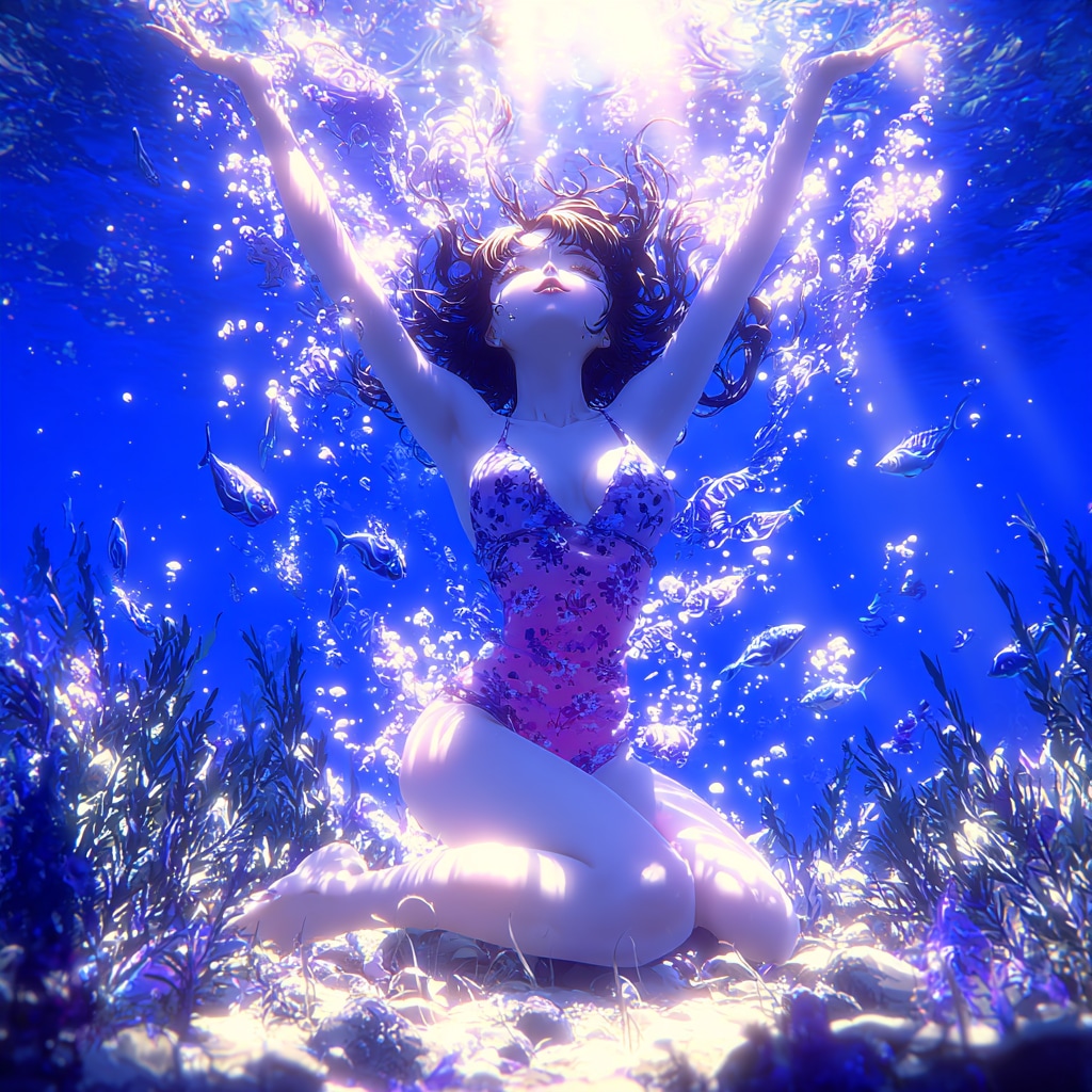 水中撮影 | の人気AIイラスト・グラビア