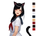 猫少女の設定画 2枚目