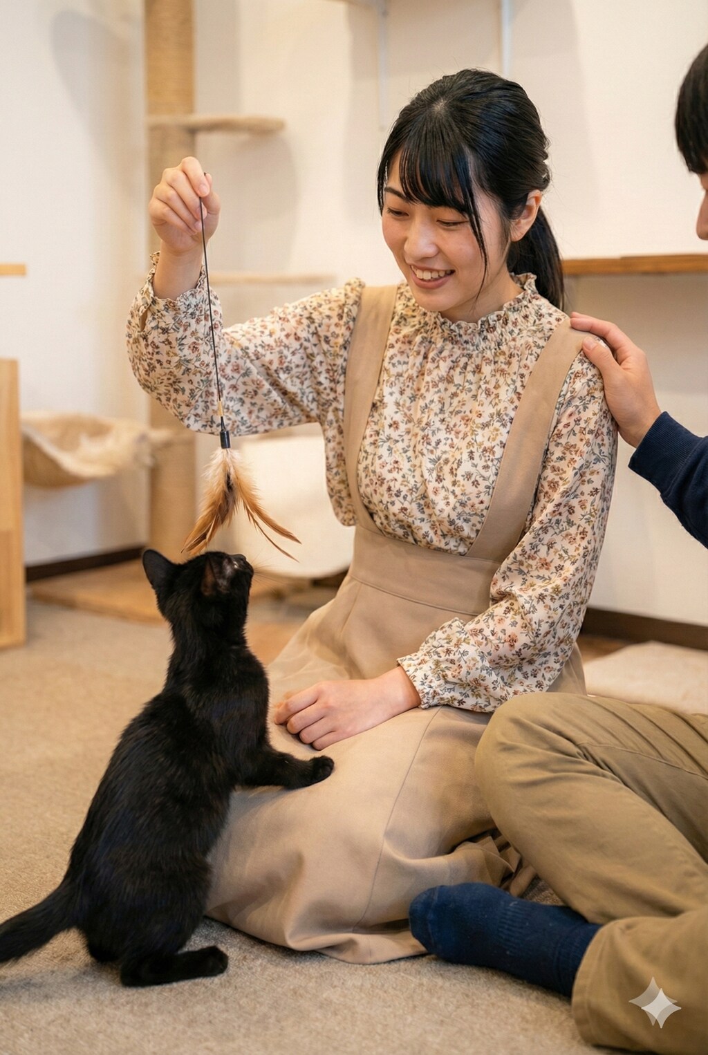 猫と過ごす、ふたりの温かい休日