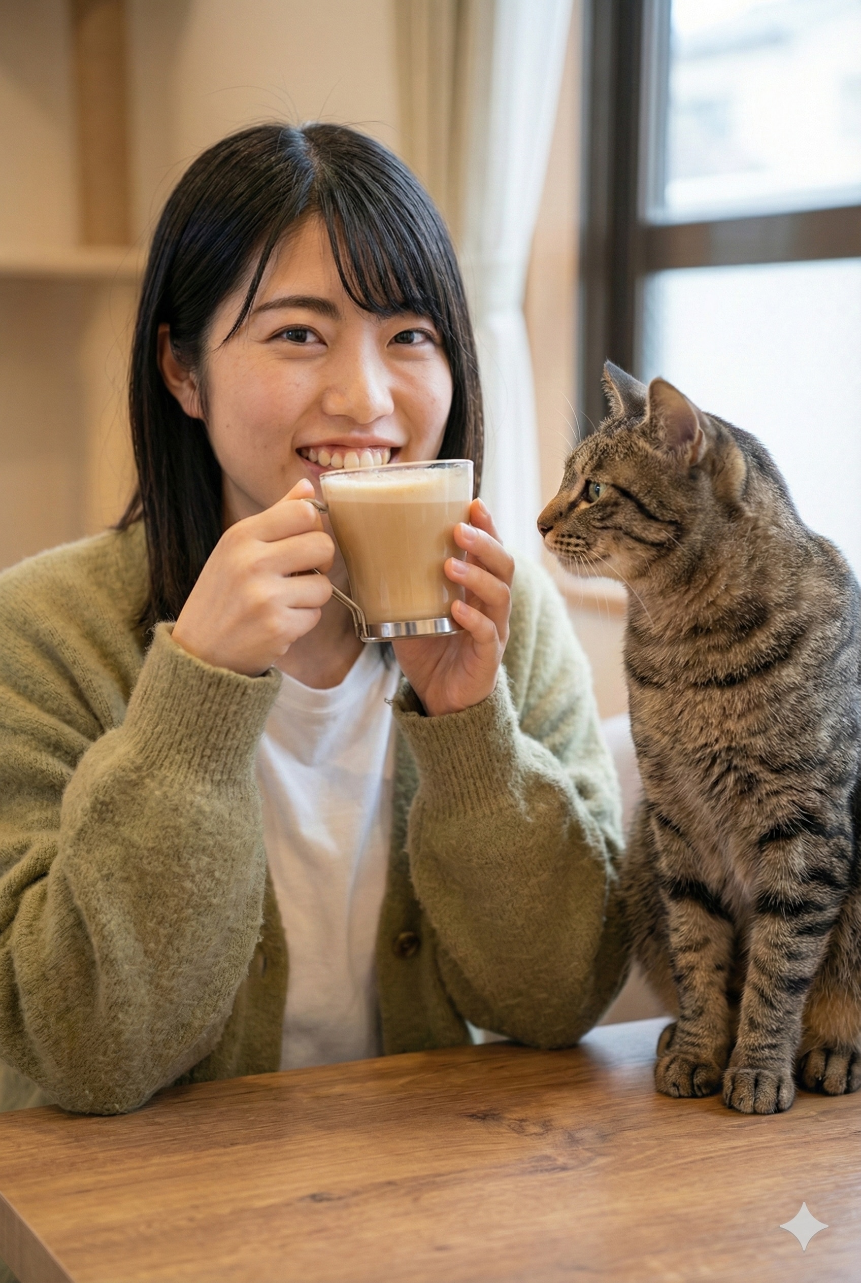 猫と過ごす、ふたりの温かい休日 | の人気AIイラスト・グラビア