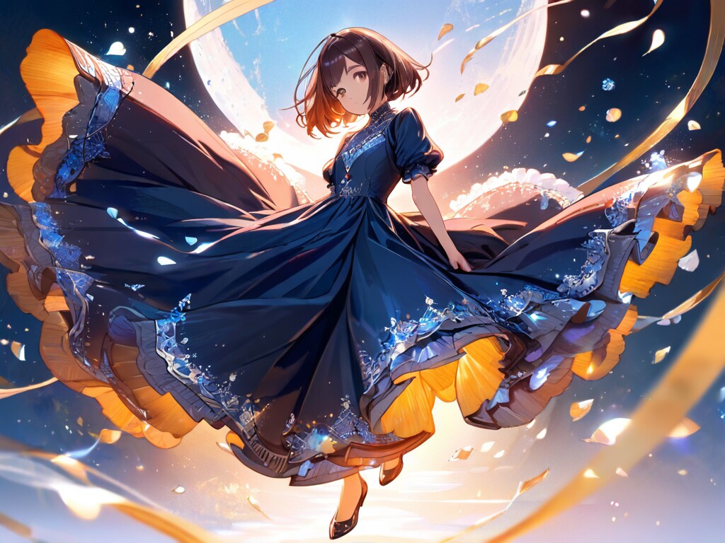 月夜に舞う彼女