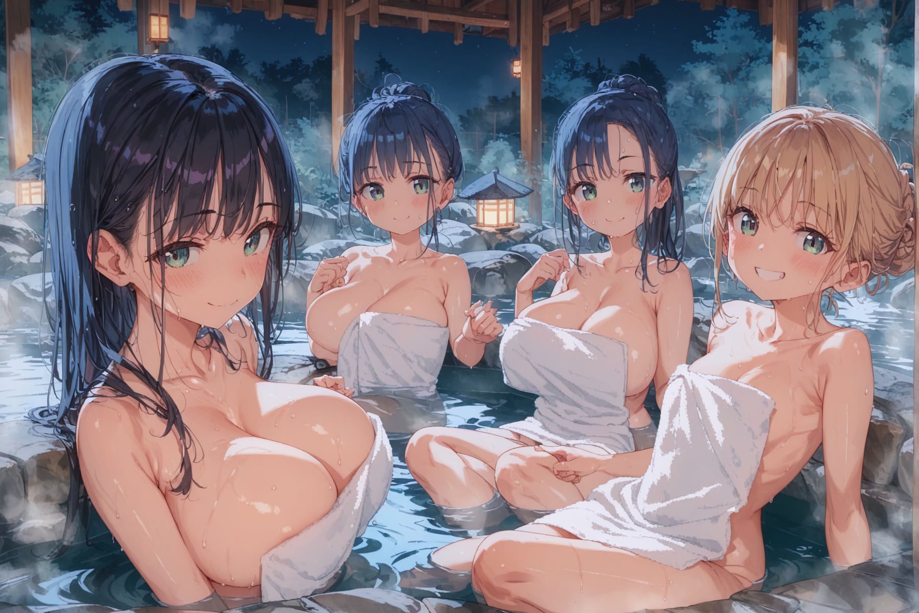 皆と混浴