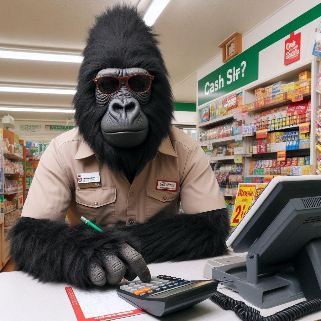 コンビニ店員ゴリラ