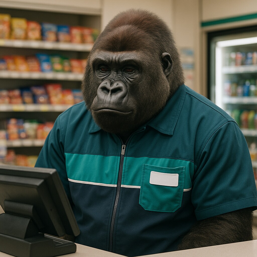 コンビニ店員ゴリラ