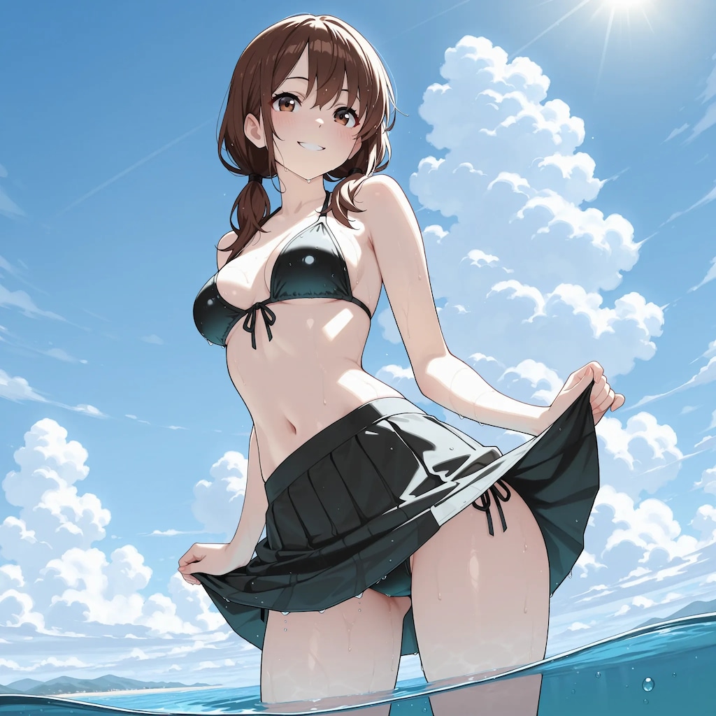 水面のキラキラ