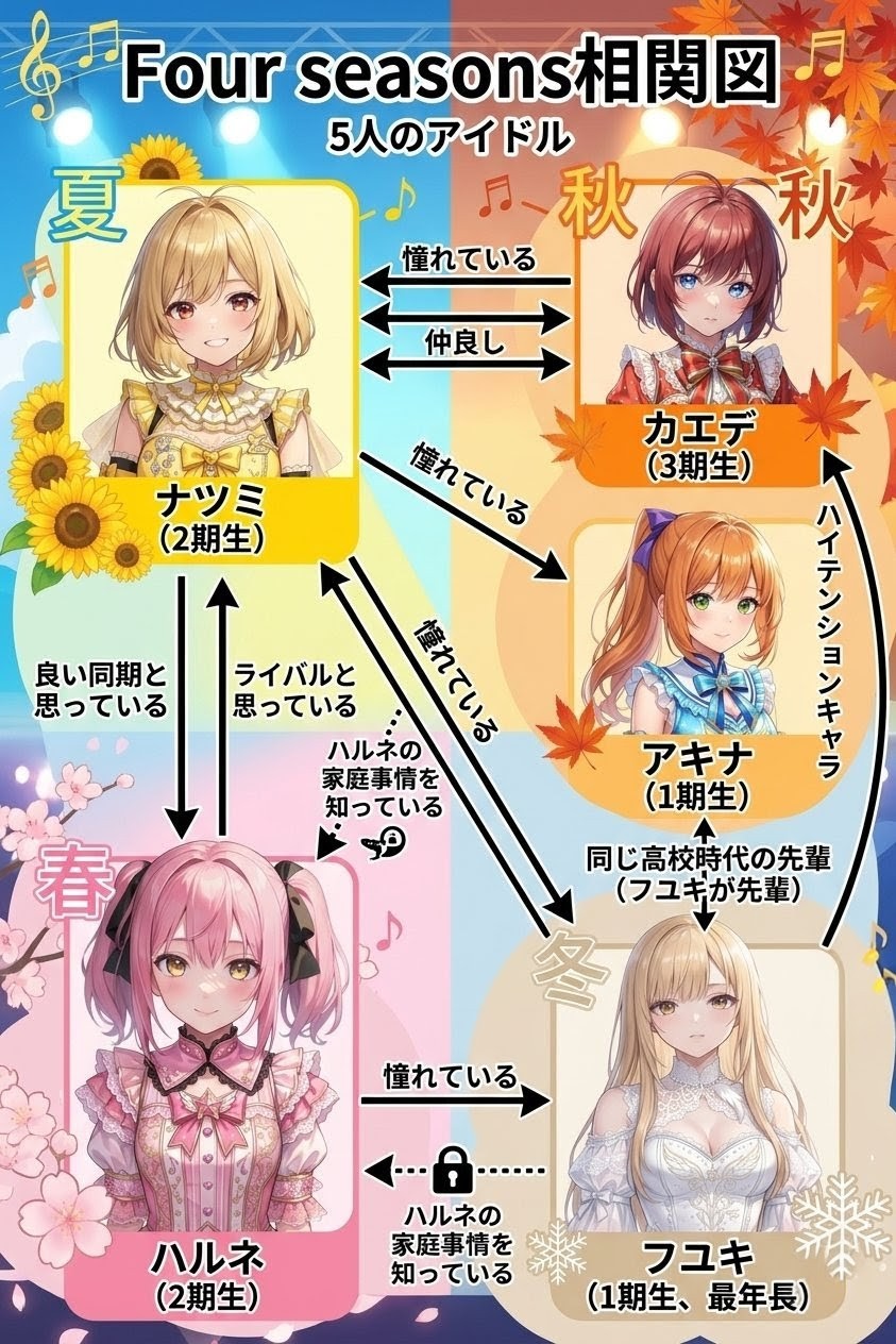Four seasons相関図