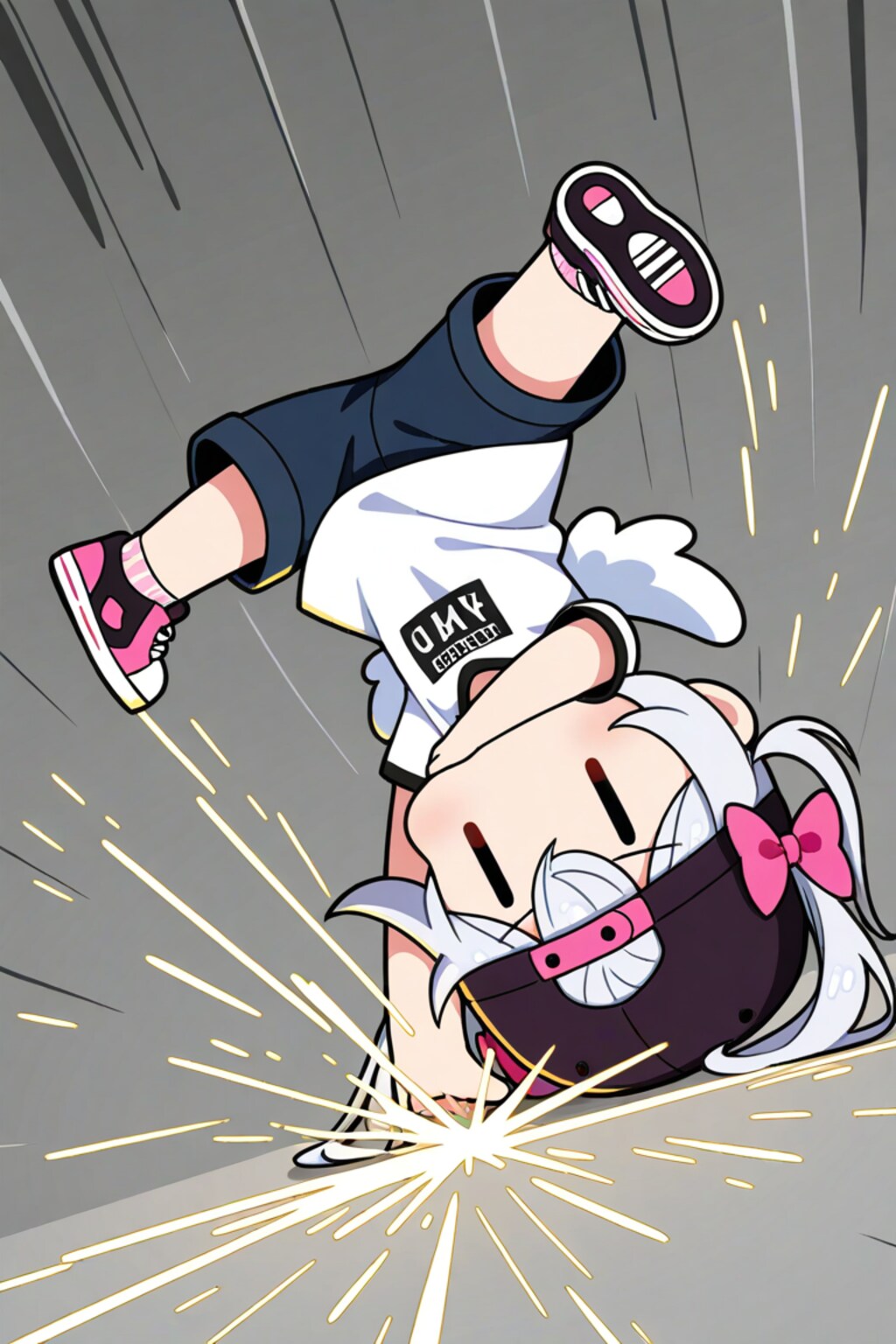 ブレイクダンスをするチビメイドさん