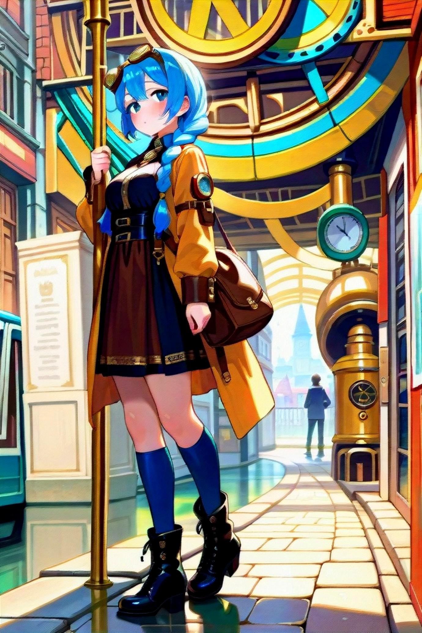 青髪ちゃん | の人気AIイラスト・グラビア