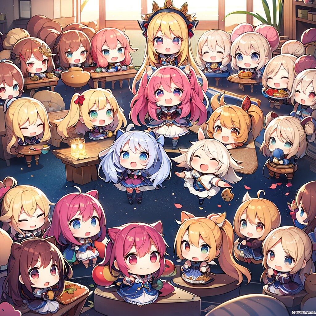 ちびキャラわちゃわちゃ