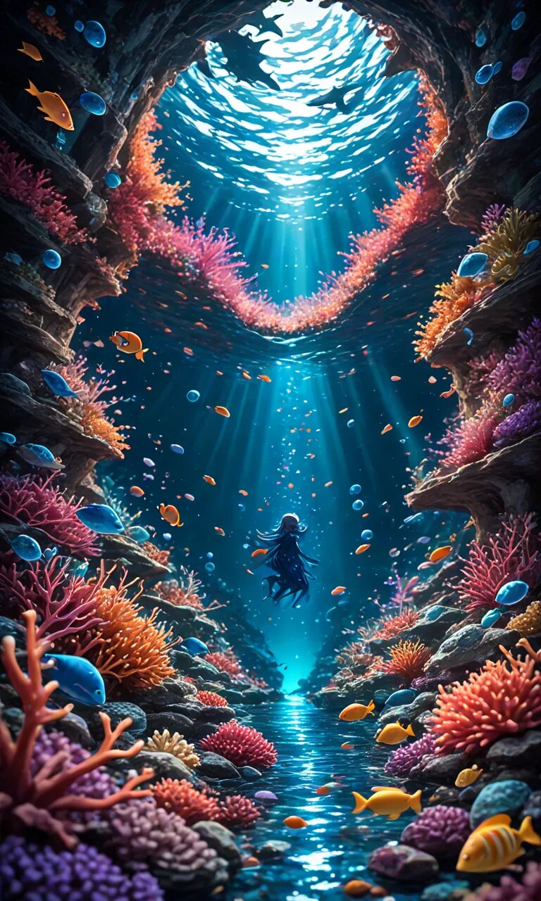 海の中 | の人気AIイラスト・グラビア