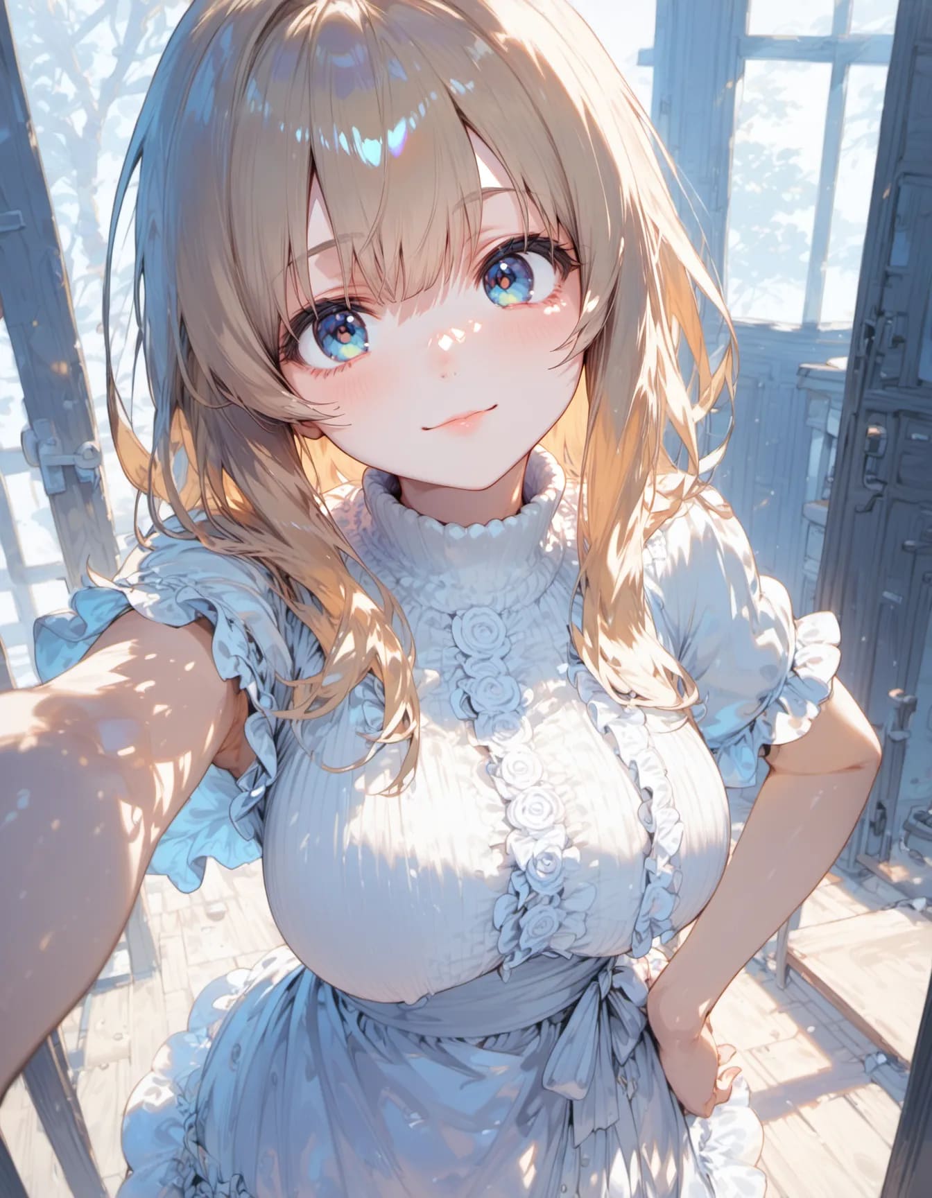 A Smile Captured in Winter Light | の人気AIイラスト・グラビア