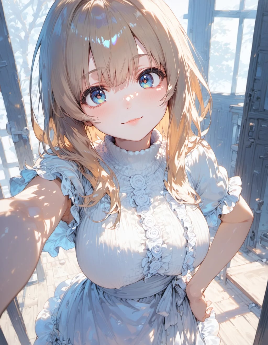 A Smile Captured in Winter Light