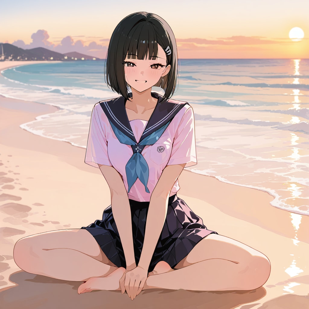 夕暮れビーチ