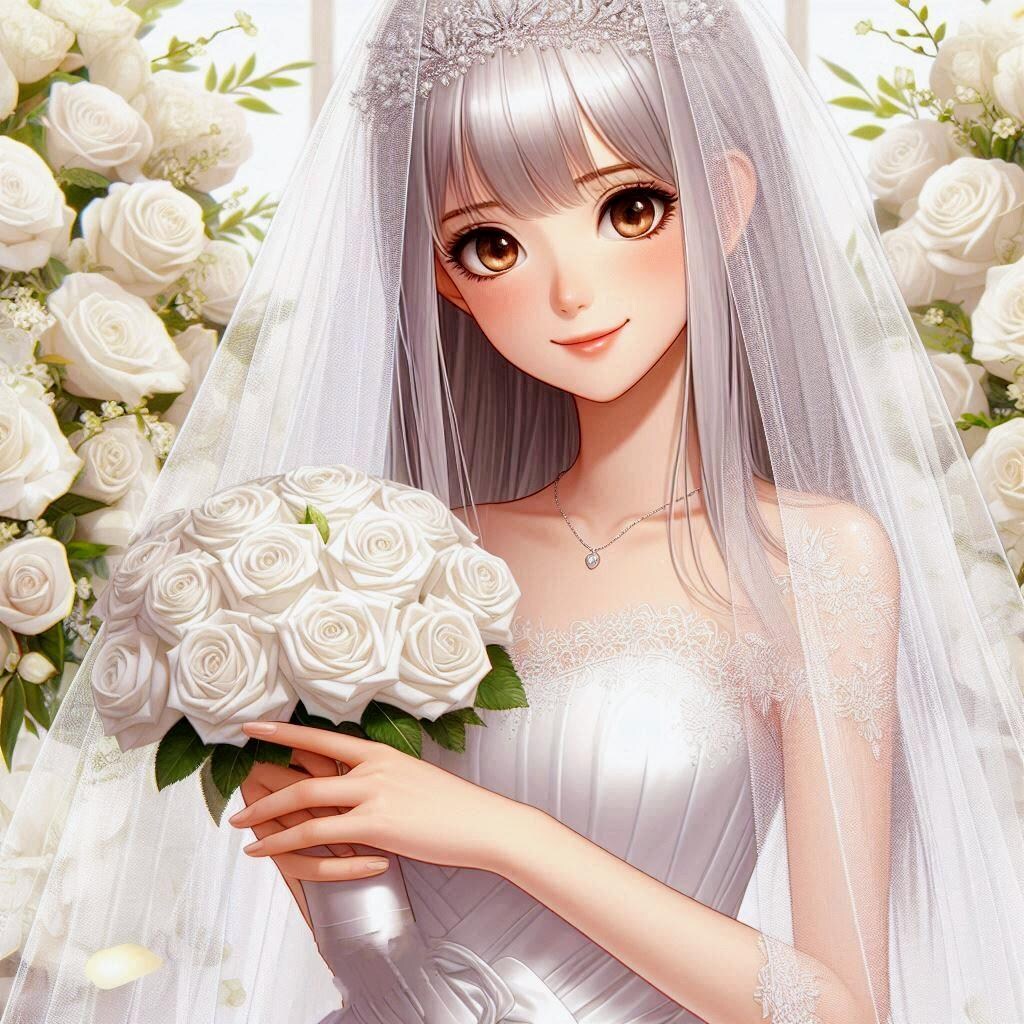 白薔薇と花嫁さん