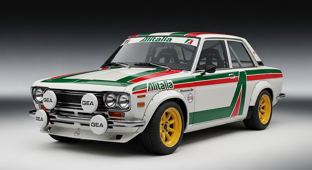 アリタリアカラーブルーバードラリーカー