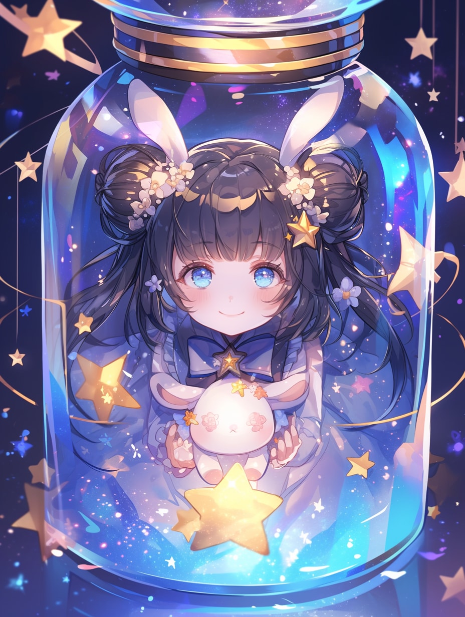 「瓶詰の少女」蒼61 | の人気AIイラスト・グラビア