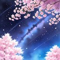 夜空と桜 2枚目