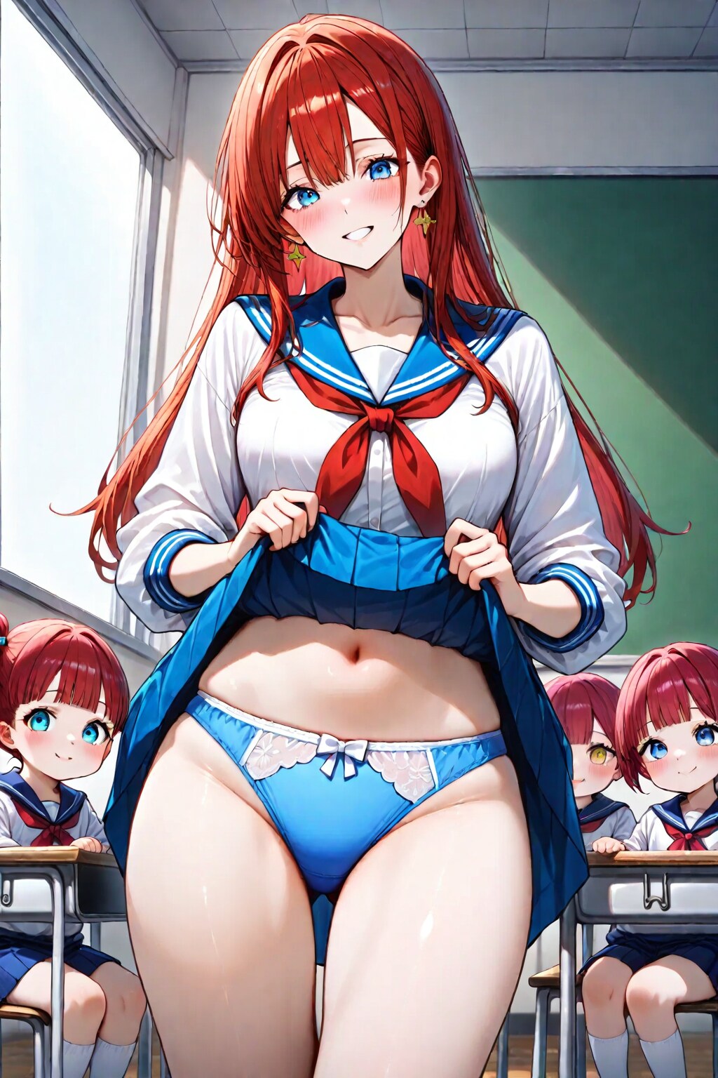 赤髪のちょっと遊んでそうな女の子