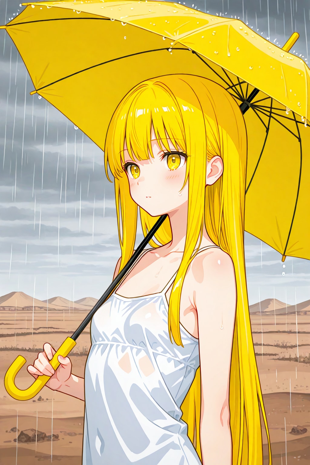 砂漠に雨