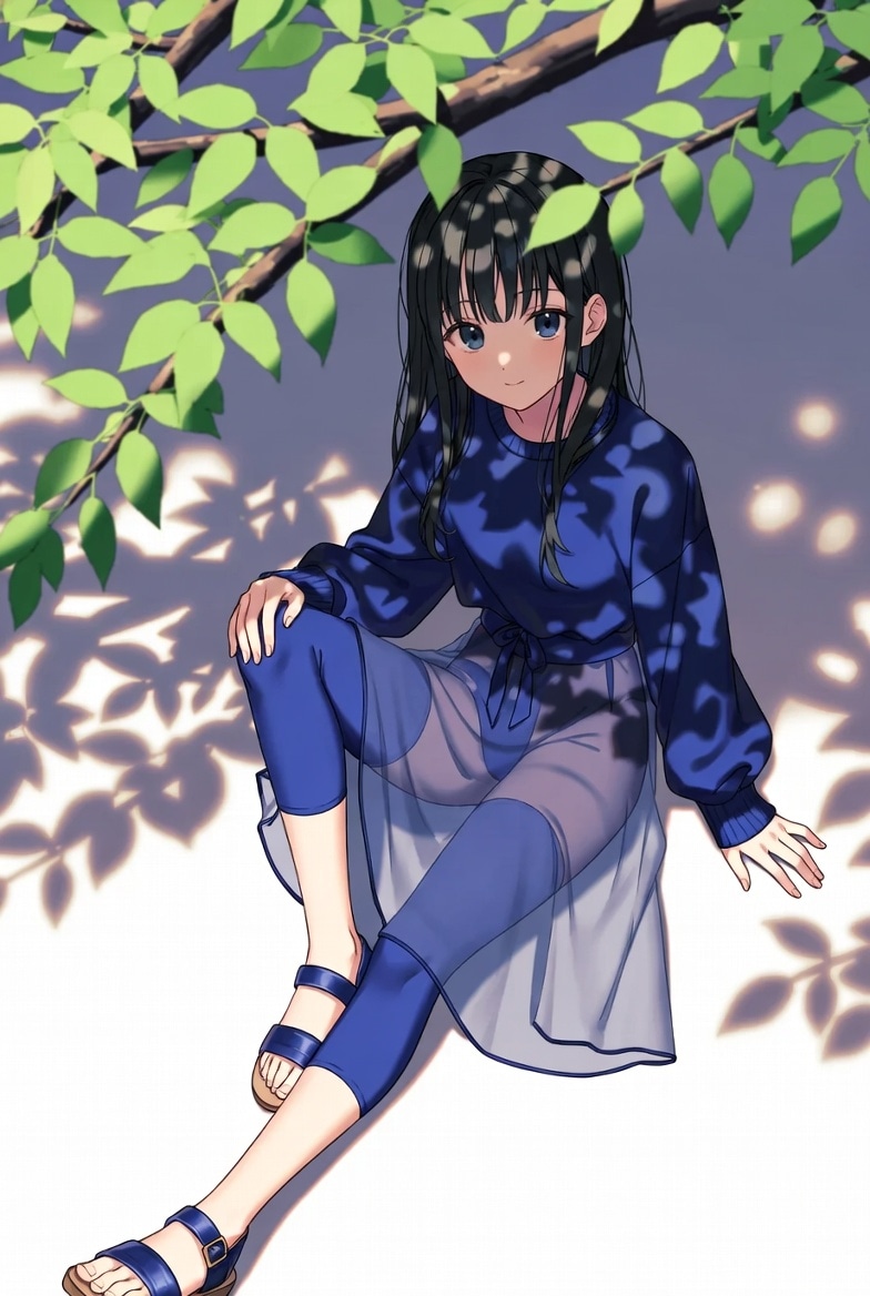 木漏れ日の下で