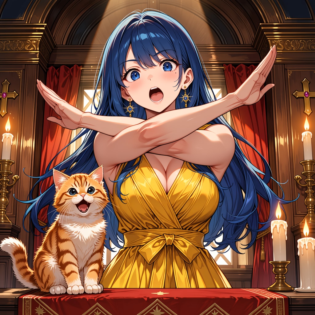 懺悔なさい！神様あいの判定は……×！ | の人気AIイラスト・グラビア