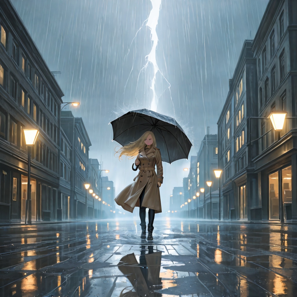 雷まで防げます、ちちぷい産の傘