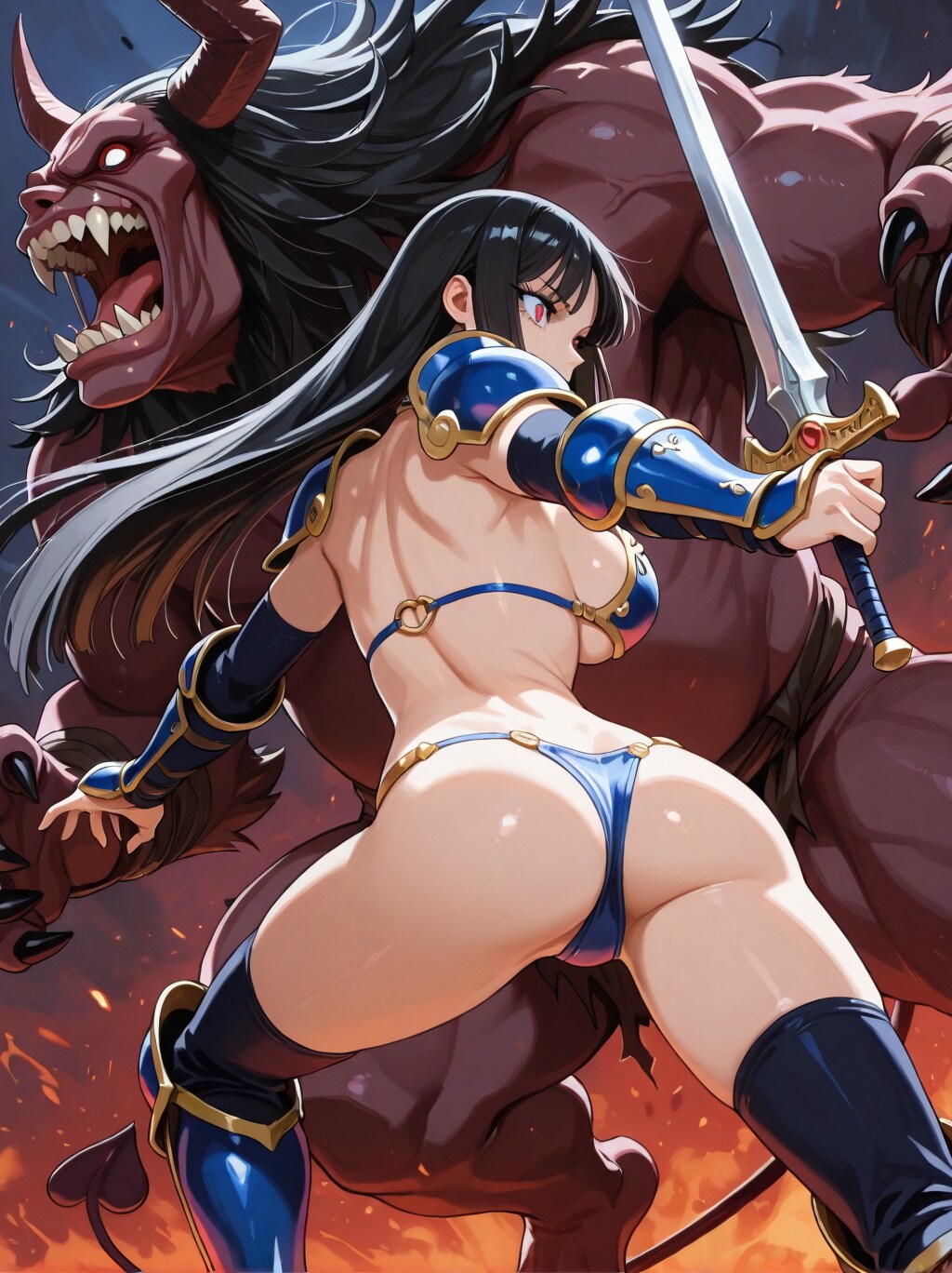 ビキニアーマーとケツ