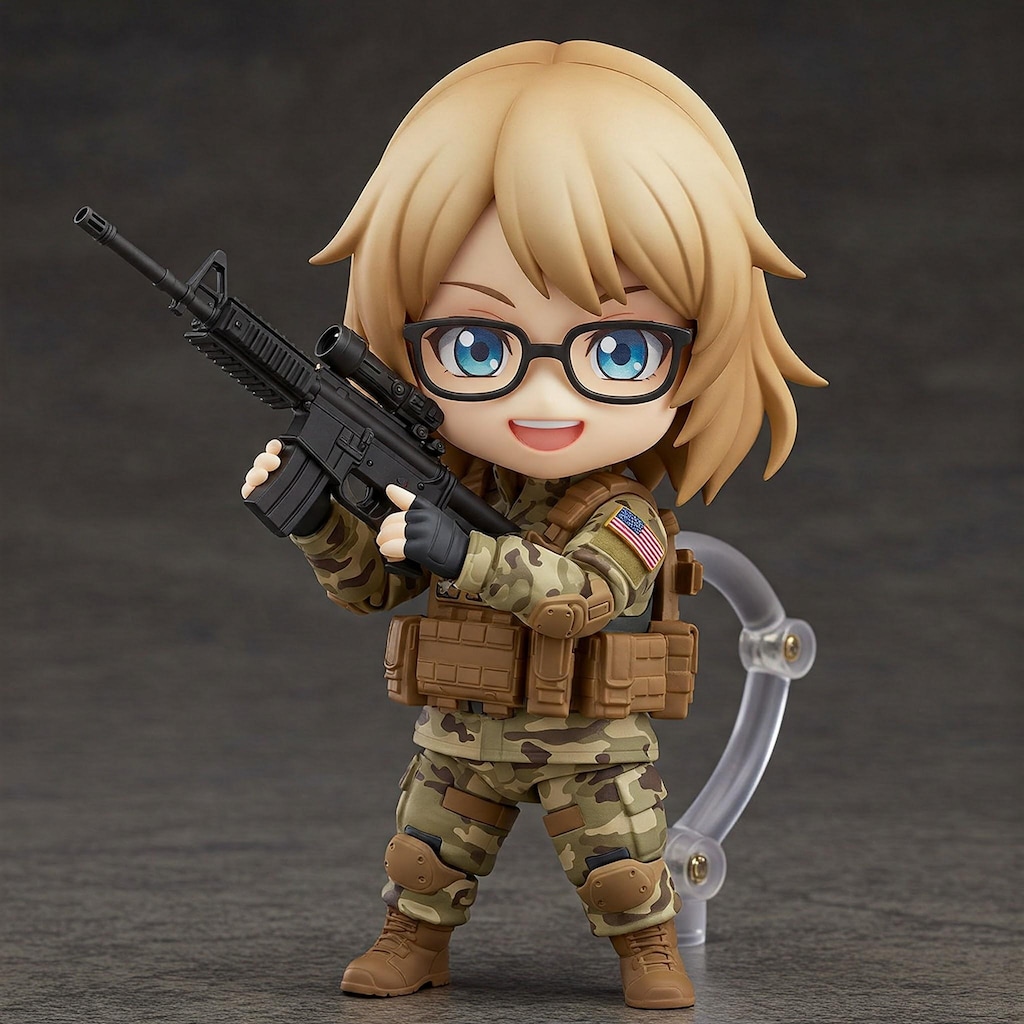 ねんどろいどおかっぱさん(戦闘服ver.)