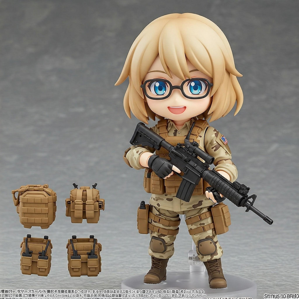 ねんどろいどおかっぱさん(戦闘服ver.)