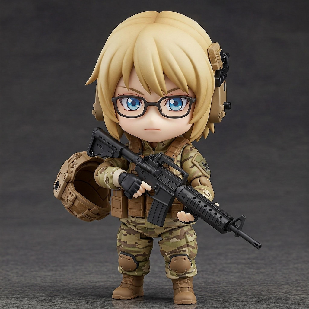 ねんどろいどおかっぱさん(戦闘服ver.)