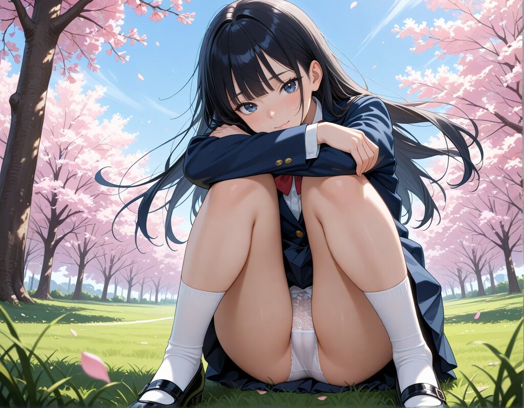 春風に好かれるJK・校庭