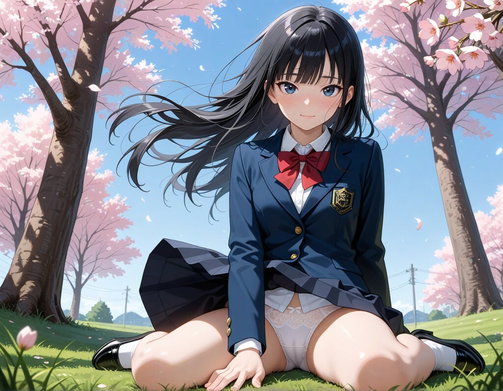 春風に好かれるJK・校庭