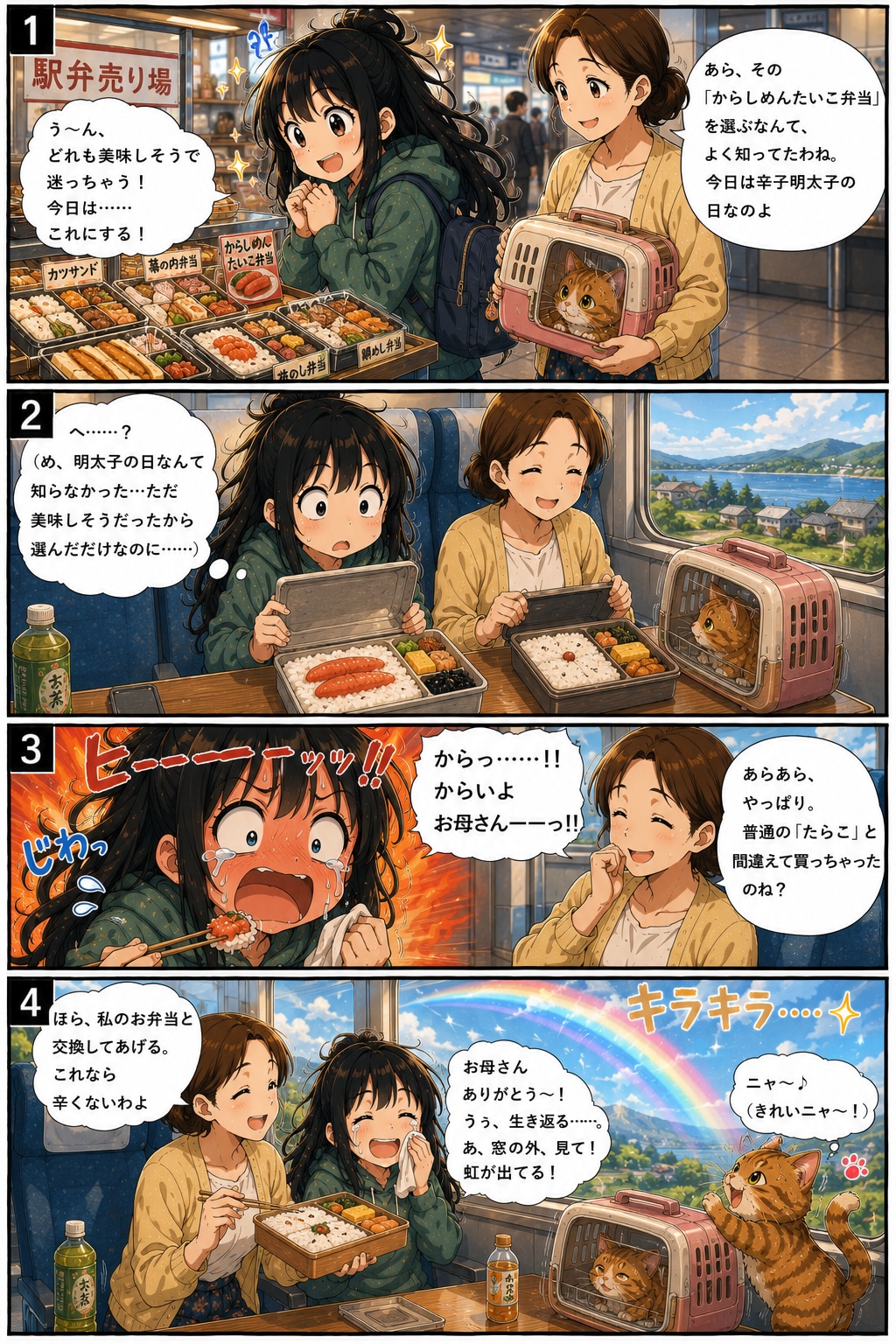 明太子、駅弁、ときどき虹しょ～
