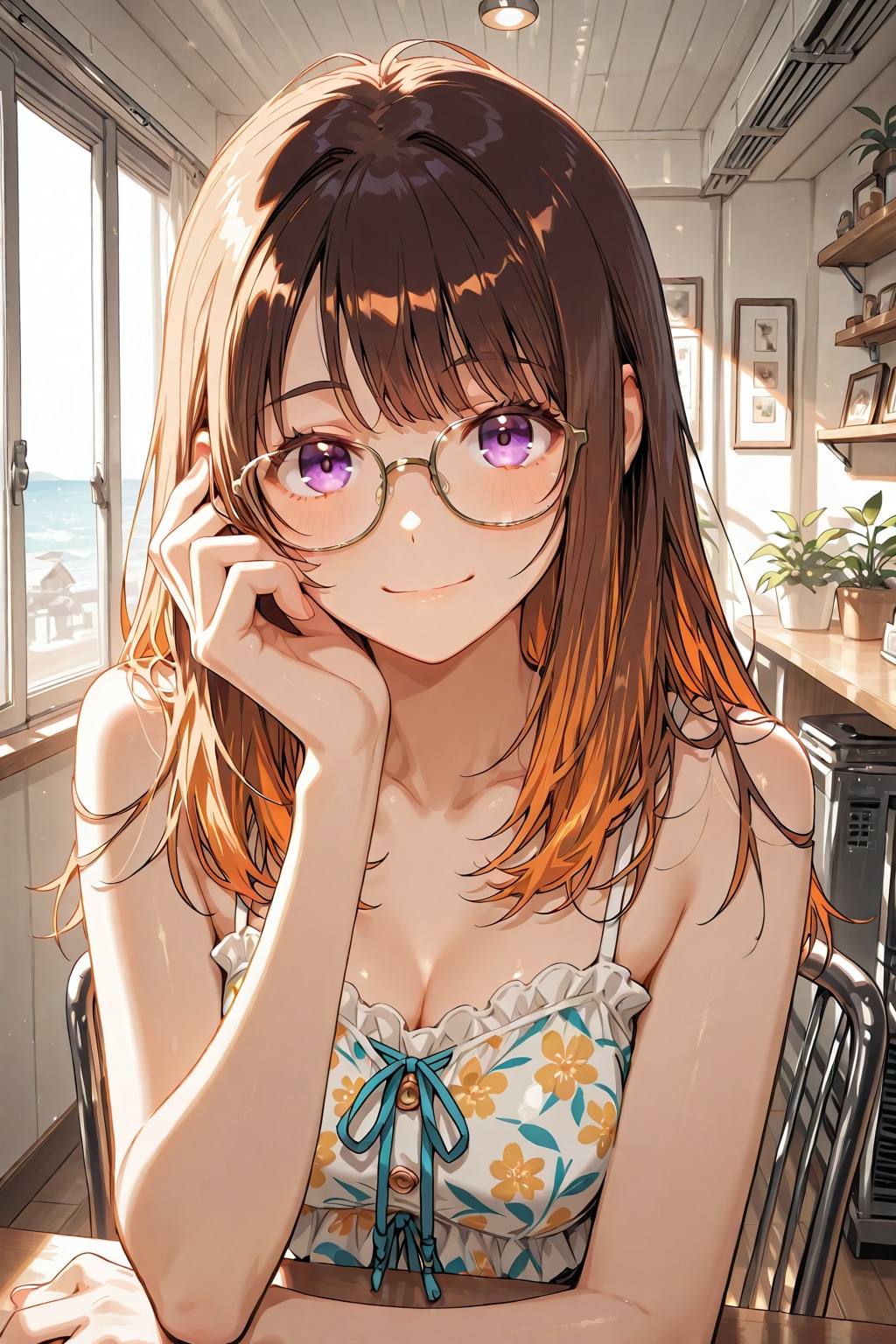 メガネ美少女