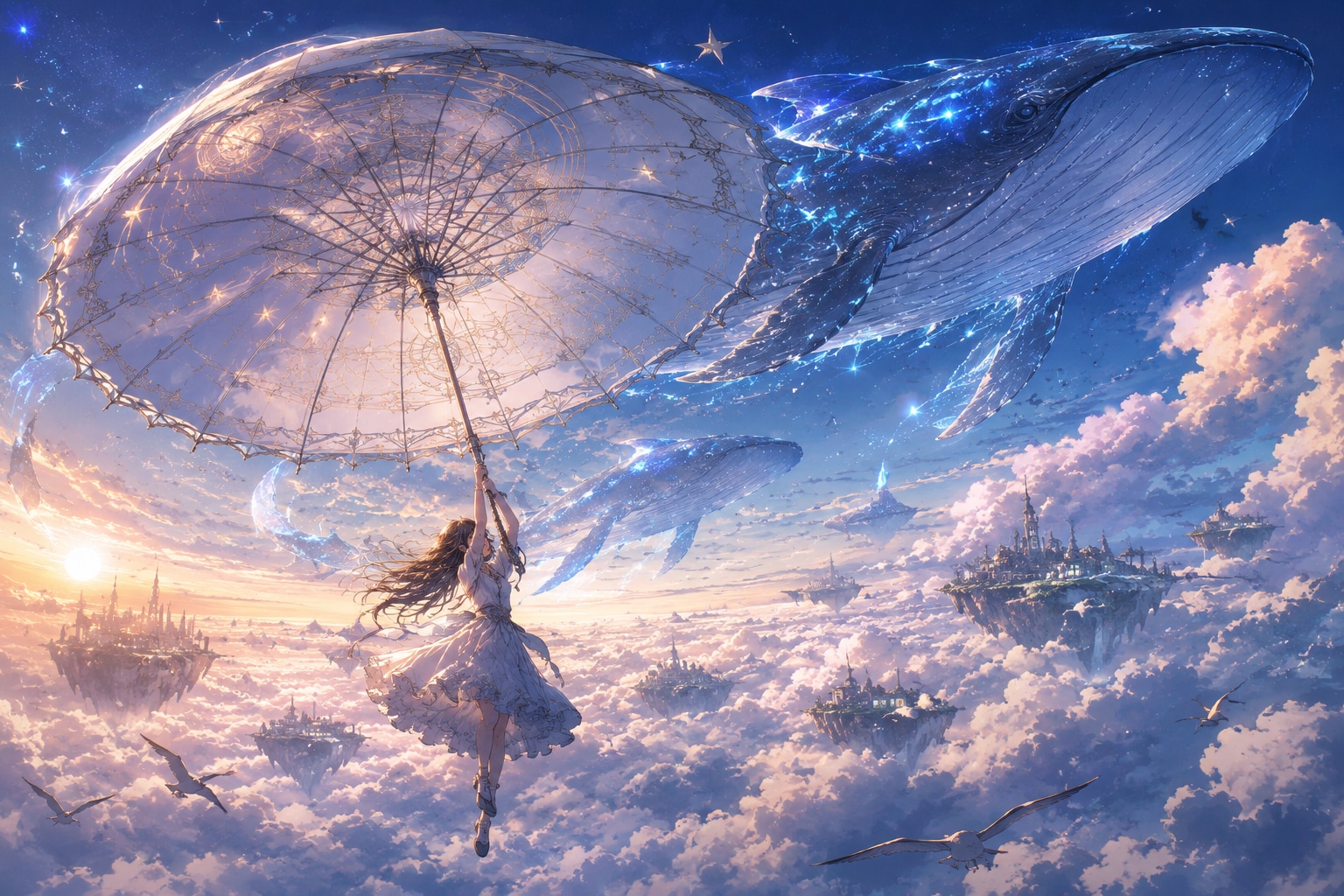 空を旅する少女