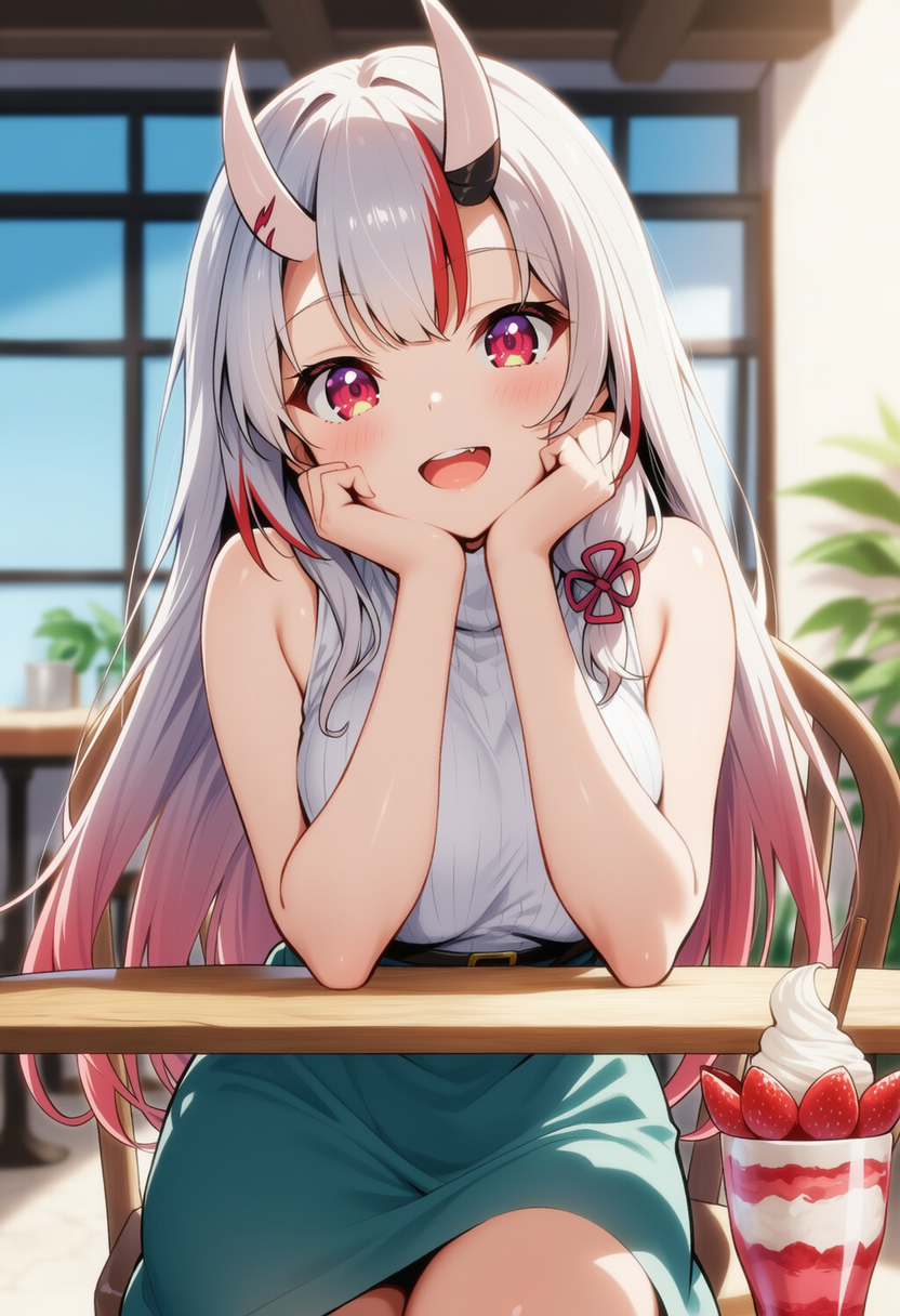 カフェデート♡（百鬼あやめ） | の人気AIイラスト・グラビア