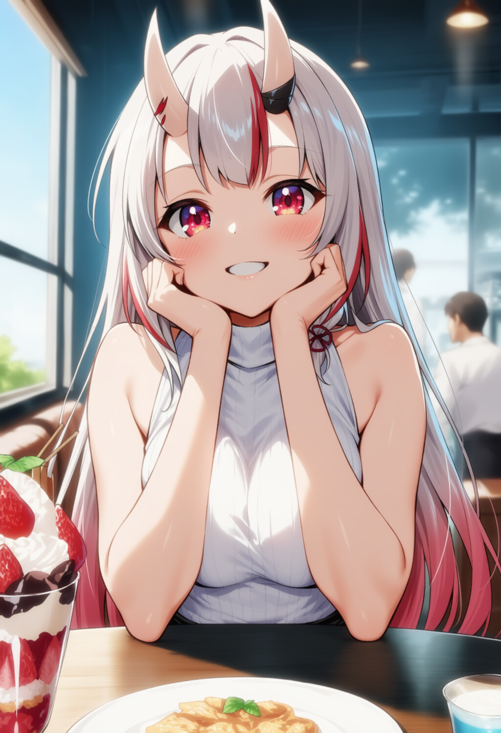 カフェデート♡（百鬼あやめ）