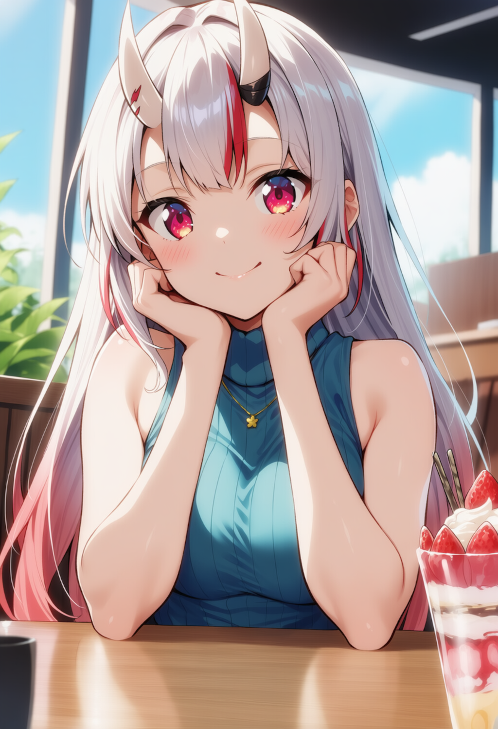 カフェデート♡（百鬼あやめ）