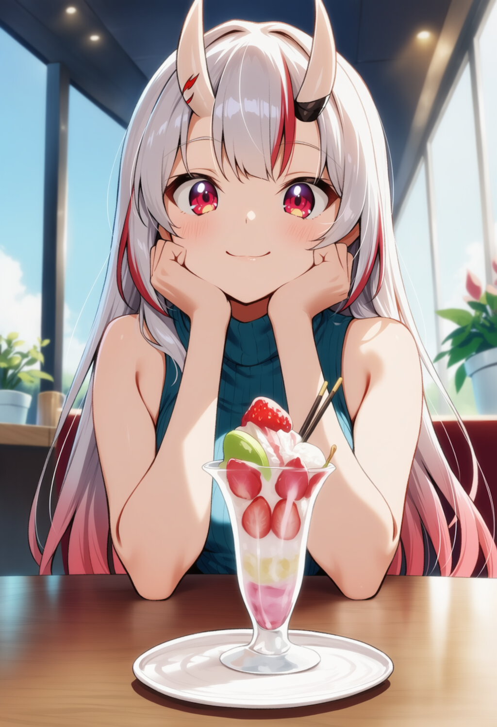 カフェデート♡（百鬼あやめ）