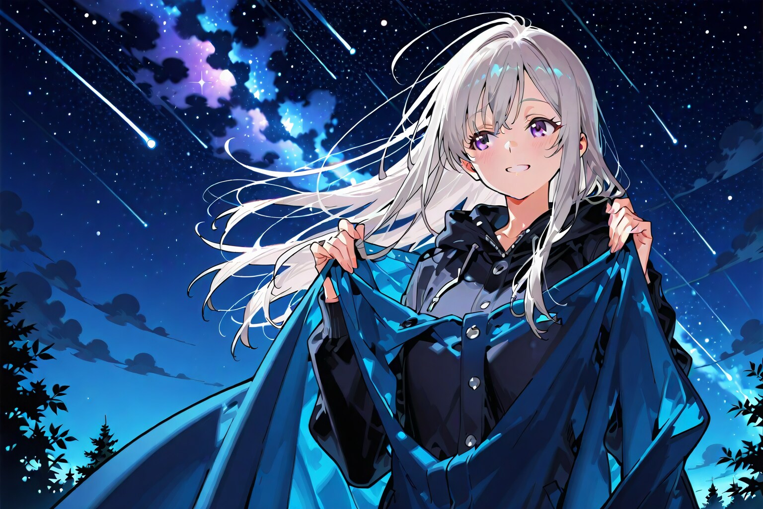 星降る夜、ふたりで楽しく_20260114 | の人気AIイラスト・グラビア