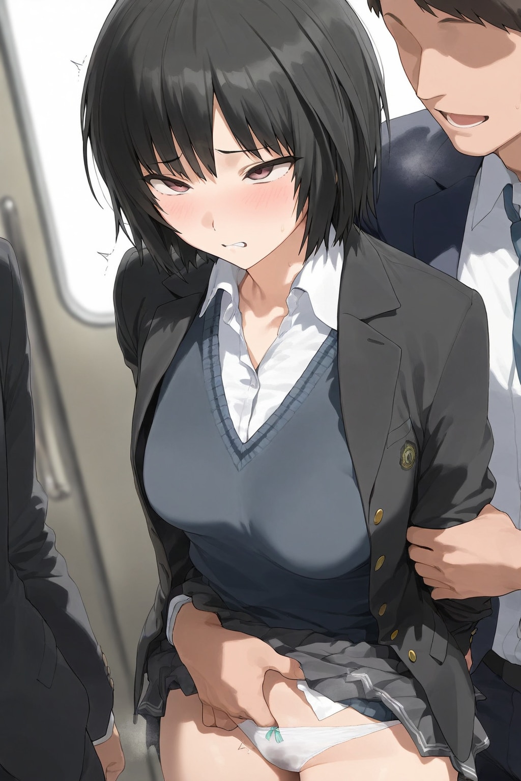 痴漢される七咲逢