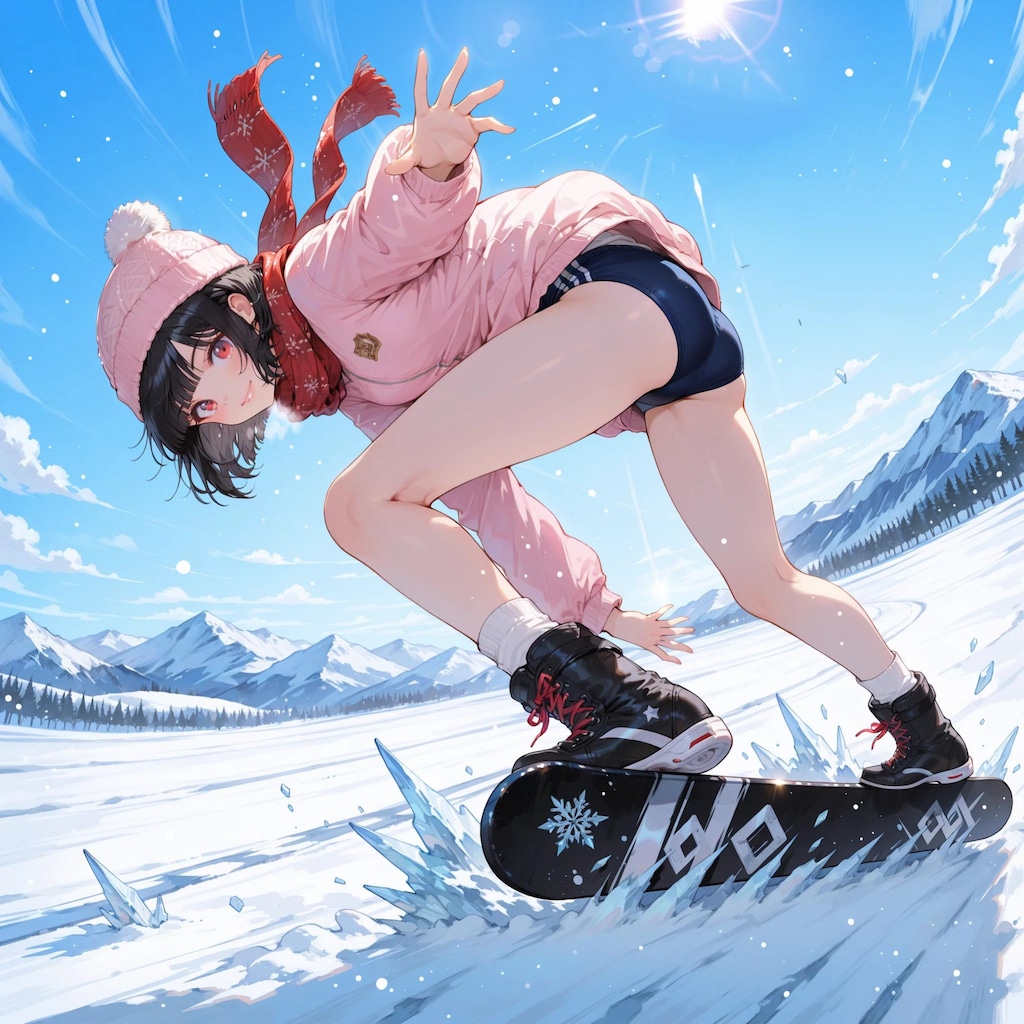 ブルマでスノボ　~ 黒髪ボブのブルマ娘７９ ~