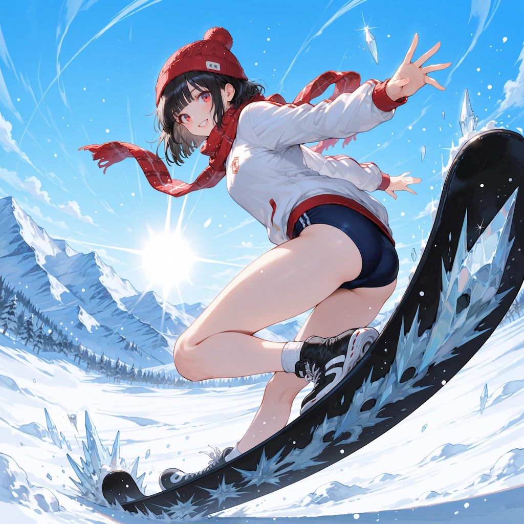 ブルマでスノボ　~ 黒髪ボブのブルマ娘７９ ~