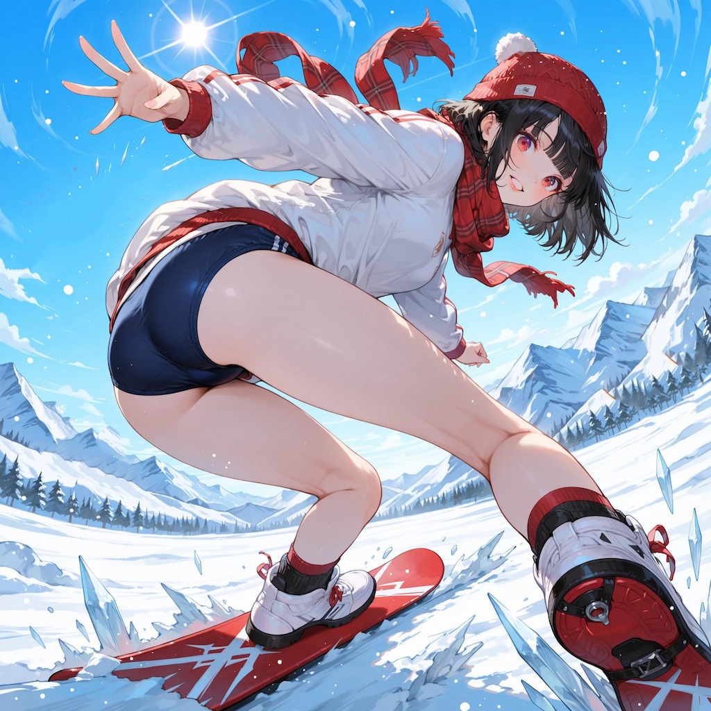 ブルマでスノボ　~ 黒髪ボブのブルマ娘７９ ~